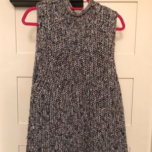 Gray and multi colored sweater tank